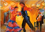 Flamenco Dancer La Pareja del Flamenco painting